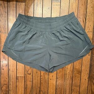 lululemon athletica army green Hotty Hot Shorts